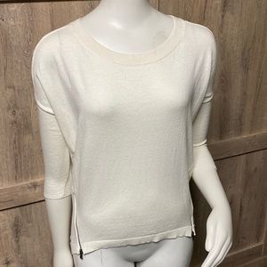 Express 3/4 sleeve lightweight Dolman sweater w/ front zip inset @ hip, Like New